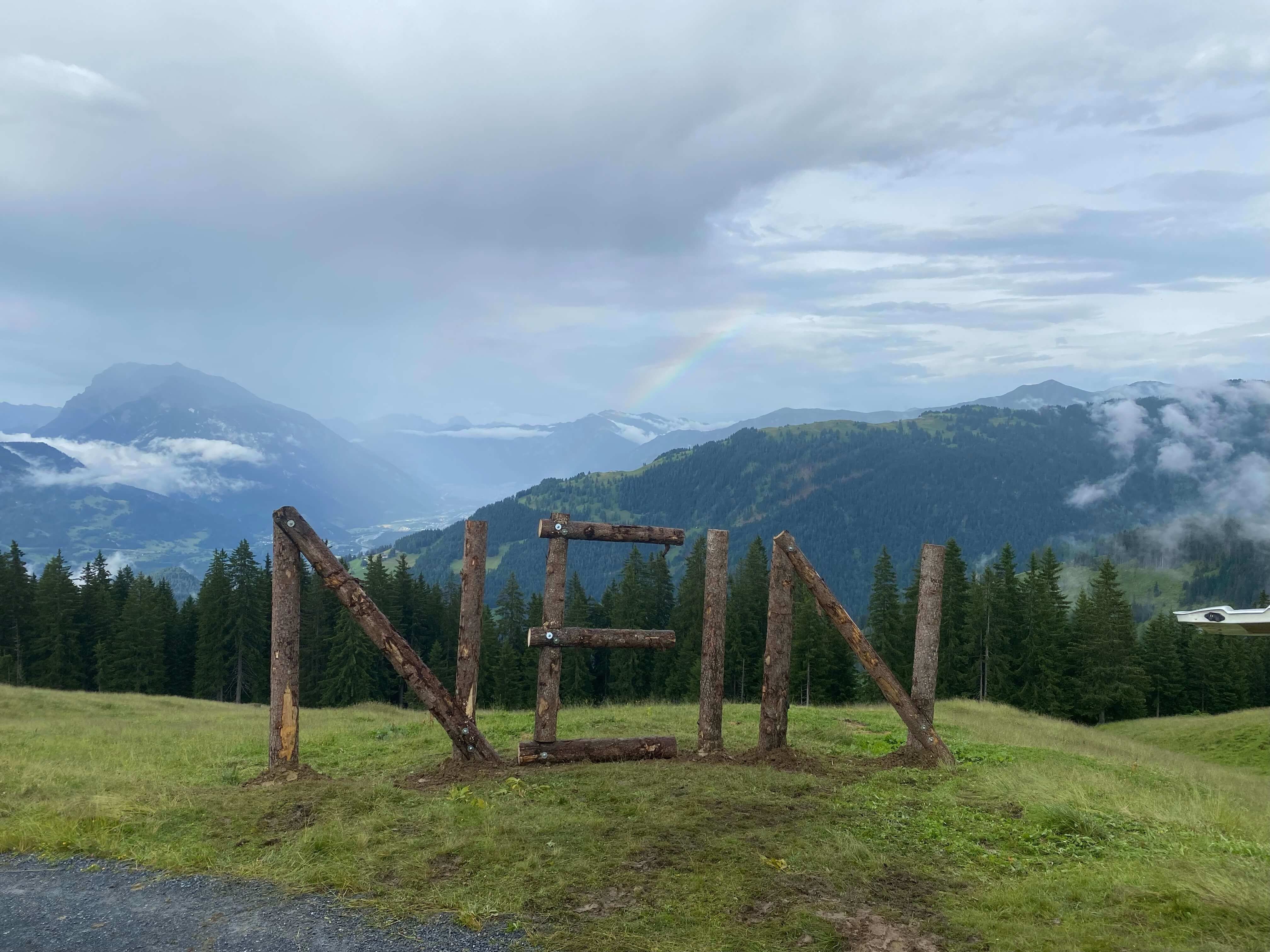 Nein formed from logs in the Swiss alps